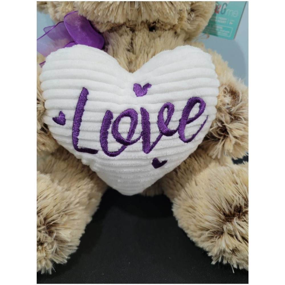 Hug me teddy bear plush soft toy holding heart - Picture 2 of 4